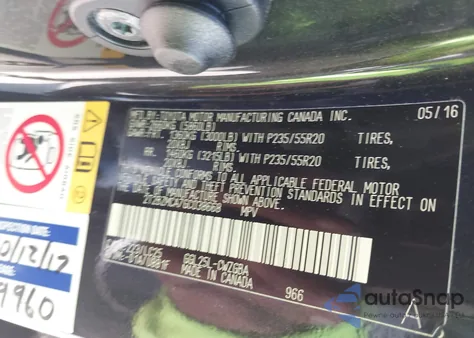 2016 Lexus Rx 350 F Sport из США, поврежденный, VIN 2T2BZMCA7GC038668